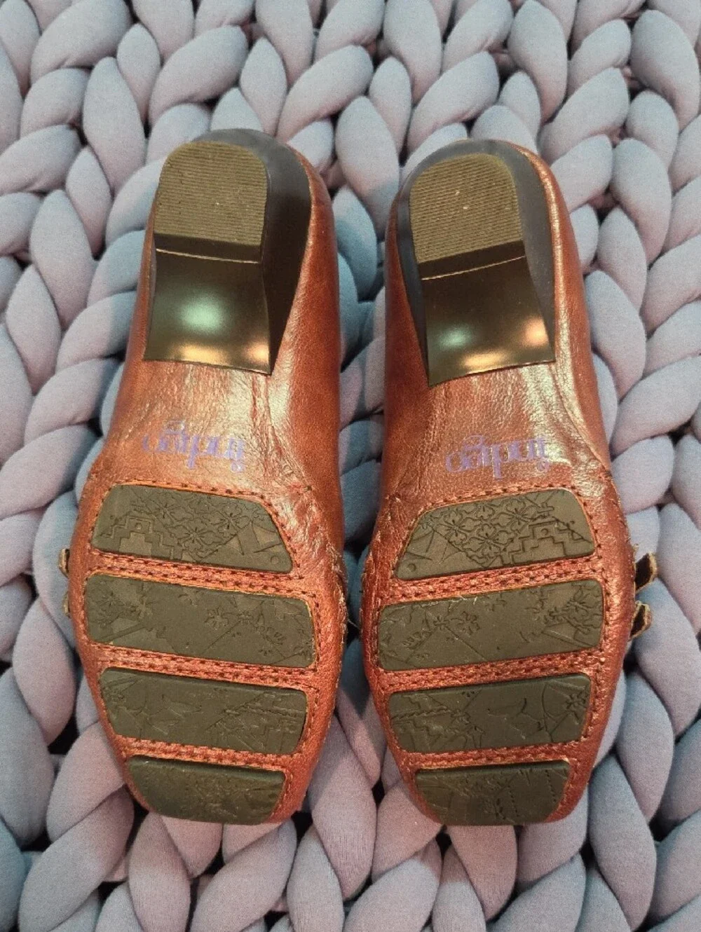 Indigo Clarks Comfort Brown Leather Low Heel Pumps with Buckle Detail